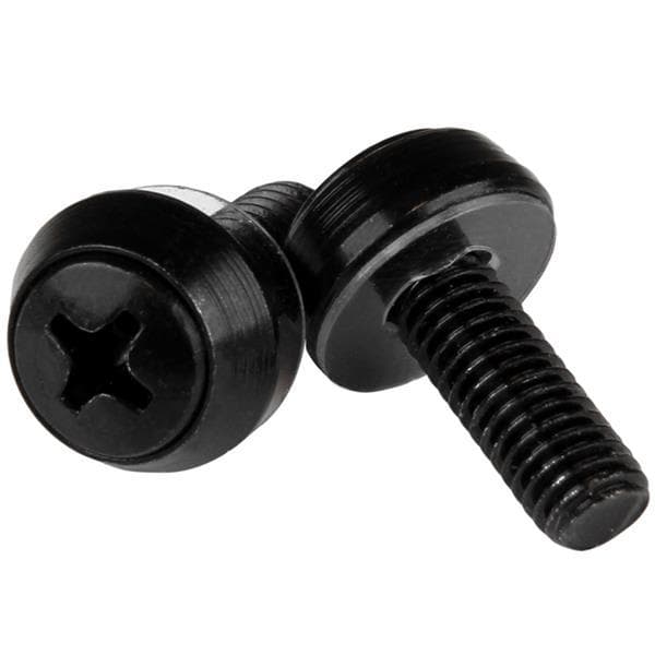StarTech.com 50 Pack M6 monteringsskruer til rackserveretuier - skruesæt - sort (pakke med 50) (CABSCREWSM6B)
