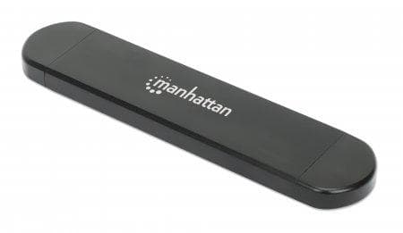 Manhattan USB-SDD-kaappi M.2 NVMe ja SATA 130639 USB 3.2 Gen 2 Type C -liitin ja tyypin A uros SSD-levyille 2230/2242/2260/2280 M-avaimella tai avaime