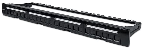 Intellinet Port Cat5e Patch Panel UTP 19" 1 U uudstyret 24-ports 1 U sort Sort Sort