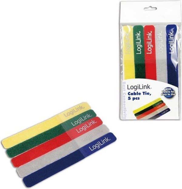 LogiLink KAB0008 kabelbinder Blå, Grøn, Grå, Rød, Gul