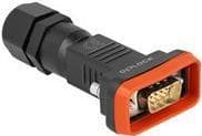 Delock - Datastik - DB-9 (M) - fingerskruer - sort, rød (87802)
