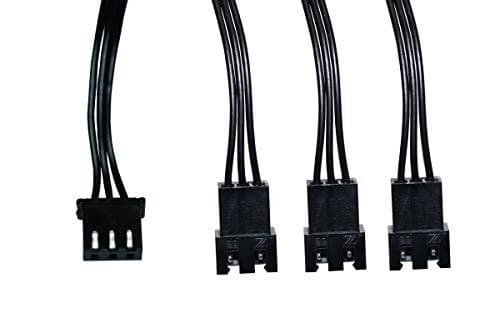 Alphacool Digital RGB LED Y-kabel 3-faldig med JST-kontakt, svart - 30cm (18601)
