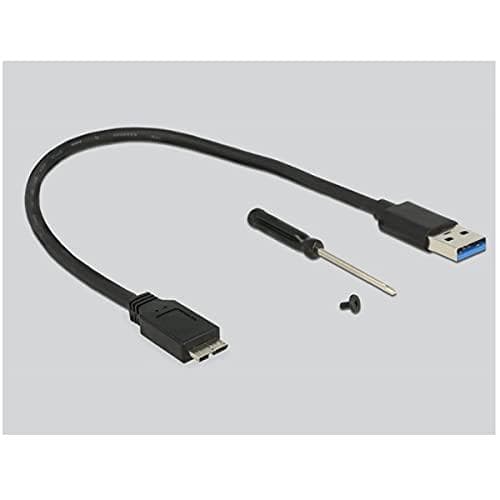 DELOCK Externt hölje M.2 Key B 42 mm SSD USB 3.0 Typ Micro-B hona med låsfunktion