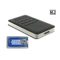 Miniatyrbild 2 av 6: DELOCK Externt hölje M.2 Key B 42 mm SSD USB 3.0 Typ Micro-B hona med låsfunktion