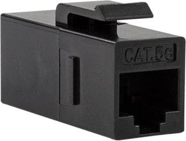 LogiLink Keystone kobling 2X RJ45 UTP , Cat.5e, sort