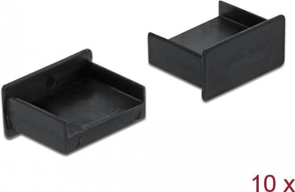 DeLOCK Dammskydd för USB Typ-A hona - Dammskydd - Svart (pack med 10) (64102)