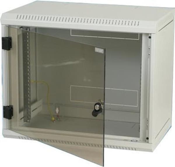 Triton Delta B4S 19'' Rack Väggfäste 12U/400 glasdörr Väggställ Grå