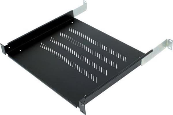 Triton 19'' hylde 1U 450mm 80kg plastik sort