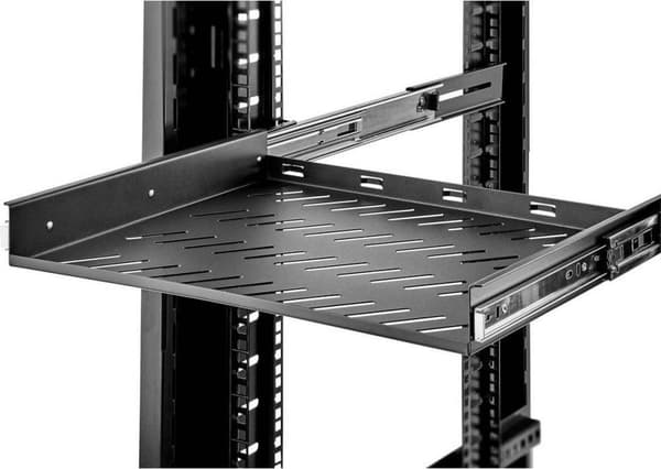 Renkforce RF-3432150 19 tum Server rack skåp bas 1 U Infällbar Lämplig för skåp djup: från 500 mm Svart