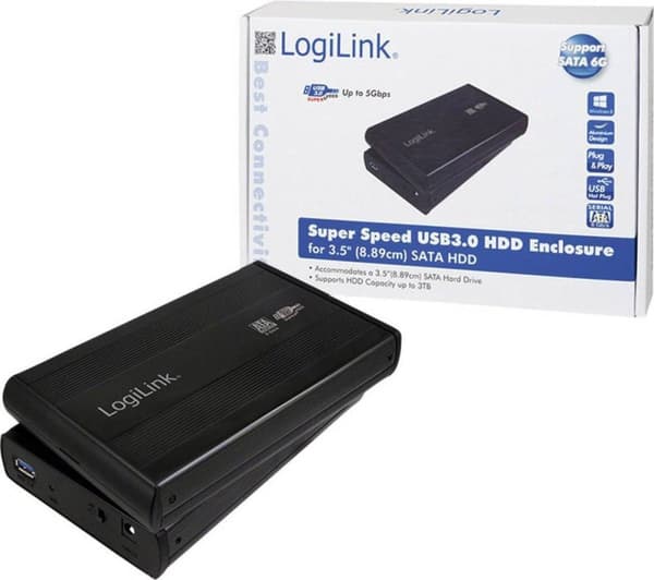 LogiLink UA0107 hus til lagerdrev 3,5'' Sort