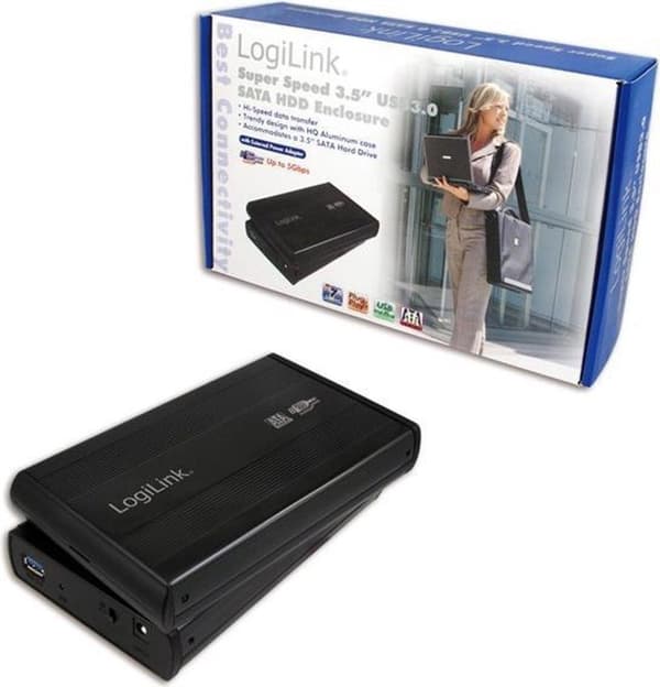 LogiLink UA0107 hus til lagerdrev 3,5'' Sort