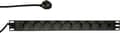 Miniatyrbillede 1 af 2: LogiLink PDU9C03 19 tommer Server rack kabinet strømskinne 1 U Jordet stik Sort