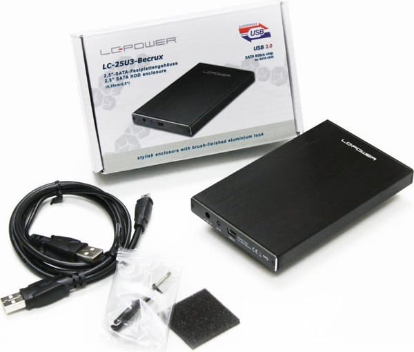 LC-Power LC-25U3-Becrux 2,5'' Svart