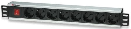 Intellinet 19" pistokekehys 48,3cm 8-suuntainen nur Schuko