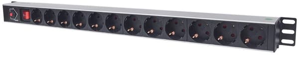Intellinet 714044 19 tommer Server rack kabinet strømskinne 1 U PG stik Sort