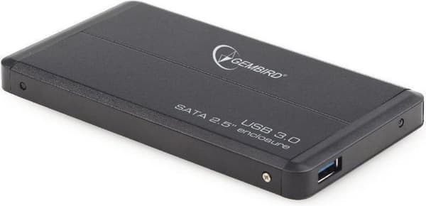 Gembird EE2-U3S-2 - Harddisk kabinet, 2,5 tommer SATA, USB 3.0 Sølv
