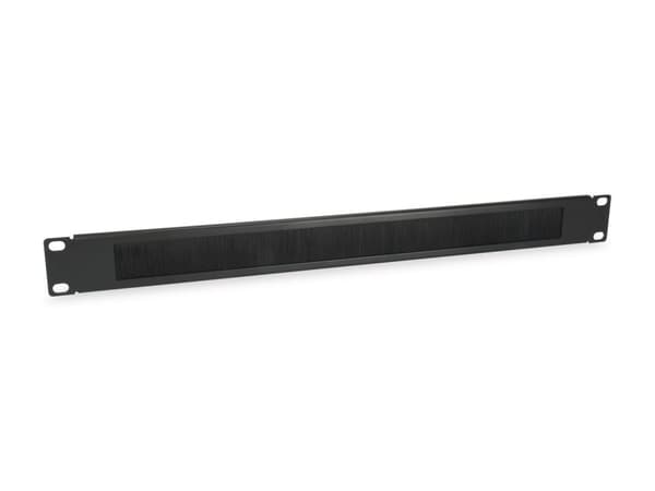 Varusta 19" kaapelihylly 1U Bürsteneinsatz mustalla