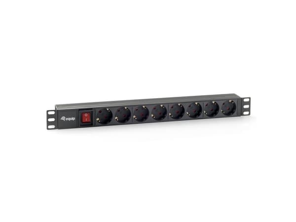 Udstyr 333283 strømfordeling PDU 1U Sort 8 AC stikkontakt(er) Sort
