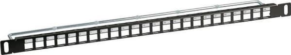 EFB Verteilerfeld 19" 0,5U, 24-Port, sort Sort