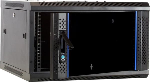 DSIT 6U Server rack skab - Vægskab 19" med glas frontdør, (BxDxH) 600x600x368mm