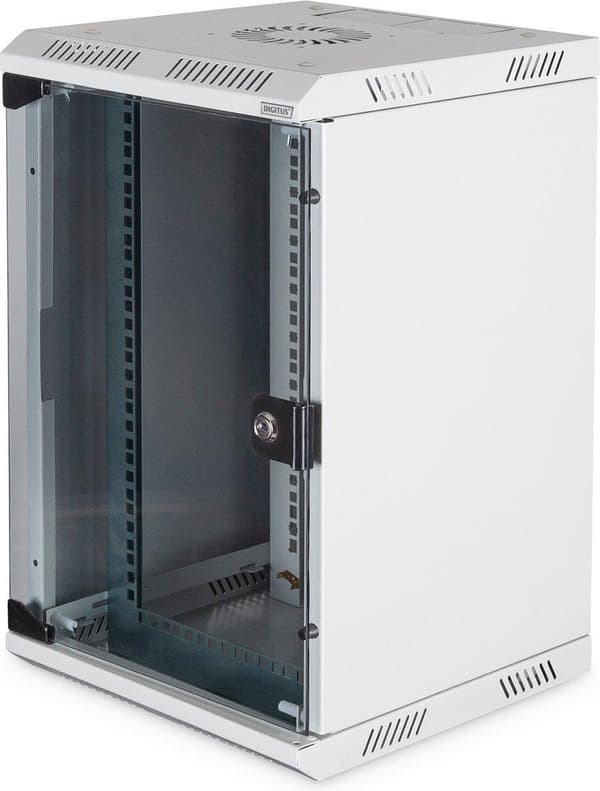 Digitus DN-1019, Seinäteline, 10U, 30 kg, Avainpaikka, Parannettu kaapelinhallinta, 10,3 kg