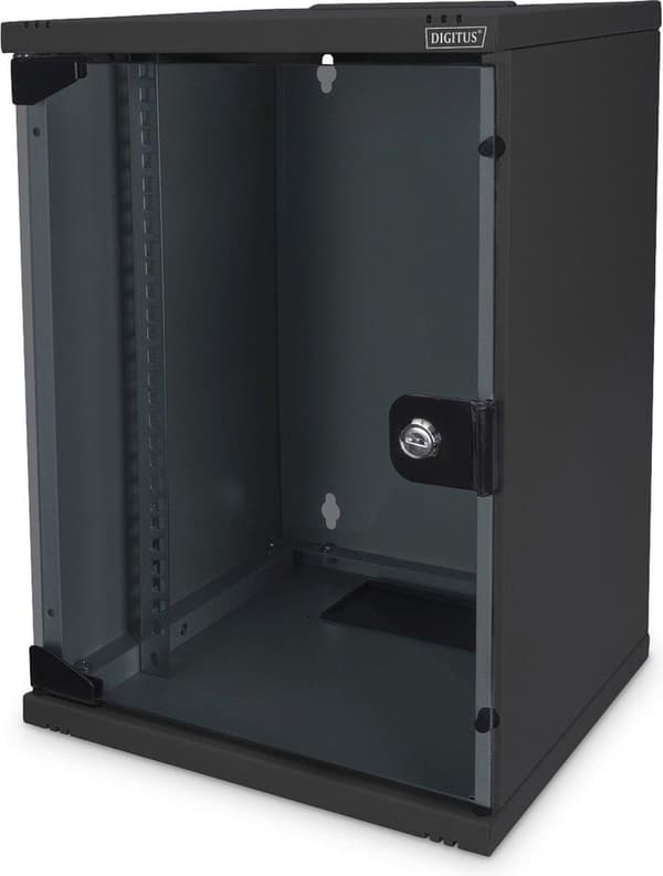 Digitus DN-10-09U-B, Vægstativ, 9U, 30 kg, Sort