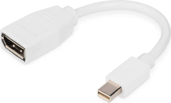 Digitus Adapter DisplayPort-stik, Mini DisplayPort-stik 0,15 m Hvidt DB-340405-001-W DisplayPort-kabel