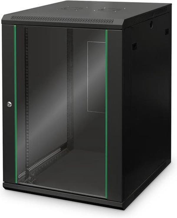 Digitus DN-19 16U-6/6-EC-SW teline Seinäteline Musta