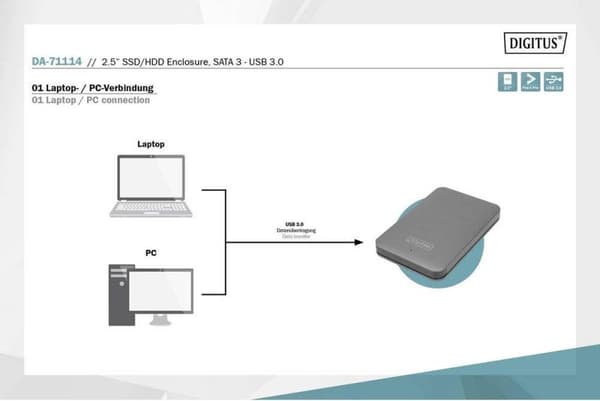 Digitus DA-71114 2.5 harddisk kabinet