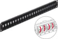 Miniatyrbillede 1 af 6: 19'' Patch Panel 1U med roterbare porte til 24 Keystone-moduler / sort