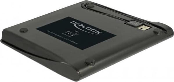 Delock-hus til 5,25'' Ultra Slim SATA-drev (9,5 mm) - USB3.0 (USB-A) / sort