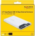 Miniatyrbild 4 av 4: DeLOCK 42617 lagringsenhetskåpa 2,5'' HDD/SSD-hölje Transparent