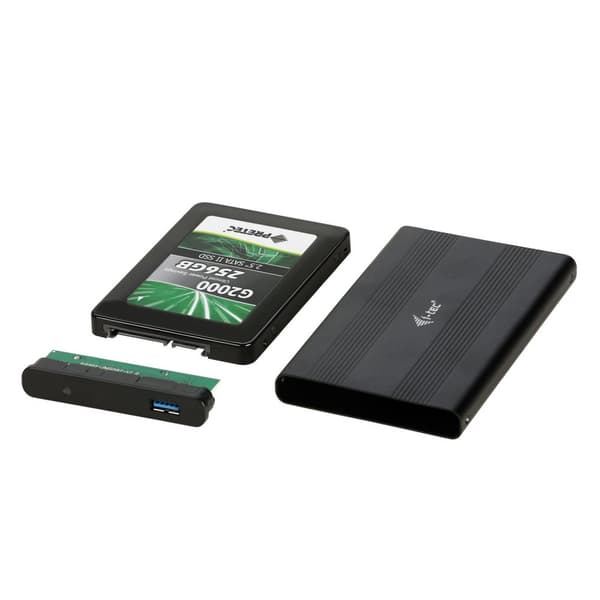 i-tec Advance MYSAFEU312 tallennusasemakotelo 2,5 tuuman HDD/SSD-kotelo Musta