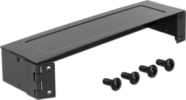 10'' Patch Panel hus 1U - metal / sort