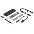 Miniatyrbild 6 av 6: StarTech.com NVMe SSD-hölje - USB-C 10 Gbps till M.2 NVMe eller M.2 SATA SSD - Extern M.2 PCIe/SATA NGFF SSD aluminiumhölje - USB Type-C & USB-A värdk