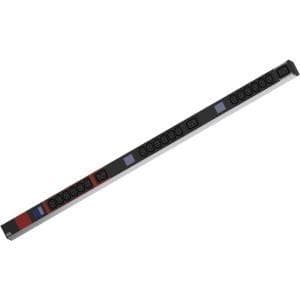 Bachmann BlueNet BN0500 - virranjakeluyksikkö - AC 400 V - lähtöliitännät: 21 (18 x IEC 60320 C13, 3 x IEC 60320 C19) - 3 m (800.2398) musta