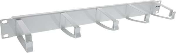 InLine - Cable management plate for control cabinet - 5 brackets - Grey, RAL 7035 - 1U - 48.3 cm (19") (19110D)