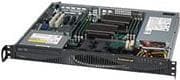 Supermicro SC512 F-350B1 - teline - kiinnitettävä - 1U - ATX 350 Watt - musta