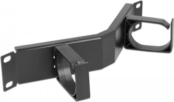 Delock - kabelføringsplade til styreskab - sort - 1U - 25,4 cm (10")