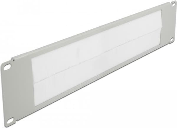 DeLOCK - Kabelstyringspanel med børste - Grå - 2U - 48,3 cm (19") (66536)