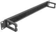 DeLOCK Cable Management børstestrimmel med 2 kroge - kabelstyringspanel med børste - sort - 1U - 48,3 cm (19") (66486)