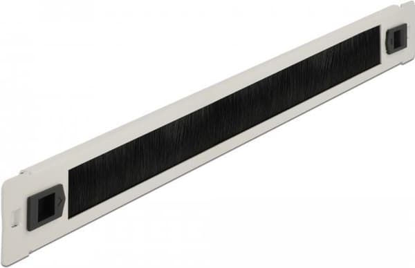 DeLOCK Cable Management Brush Strip - Kabelstyringspanel med børste - Grå - 1U - 48,3 cm (19") (66581)