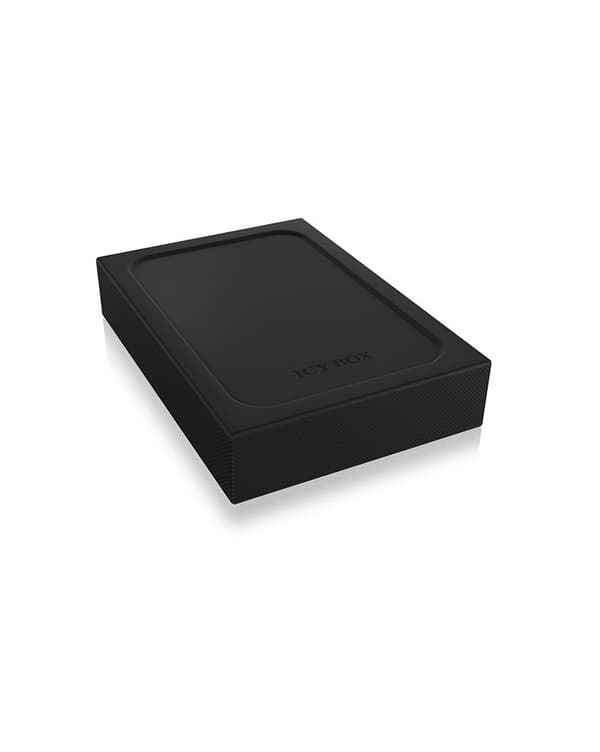 RaidSonic ICY BOX IB-256WP - opbevaringstaske med datadisplay, kabelafbryder - 2,5" (6,4 cm) - SATA 6Gb/s - USB 3.0 - sort Sort
