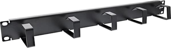 INLINE - Kabelføringsplade til styreskab - Sort, RAL 9005 - 1U - 48,3 cm (19")