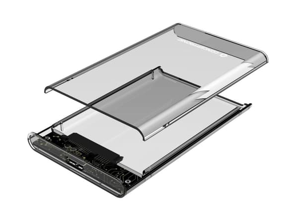 Conceptronic DANTE - Säilytyskotelo - 2,5" (6,4 cm) - SATA - USB 3.2 (Gen 1) - läpinäkyvä