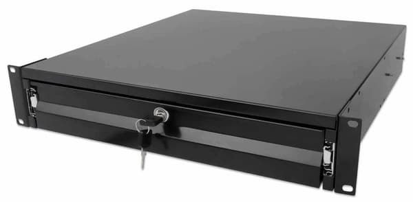 Intellinet - Rack Opbevaringsskuffe - Sort, RAL 9005 - 2U - 48,3 cm (19") (715829)