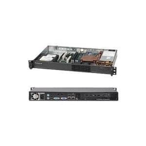 Super Micro Supermicro SC510 203B - stativ - kan monteres - 1U - micro-ATX 200 Watt - sort (CSE-510-203B) Sort