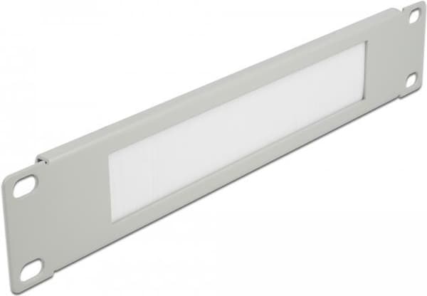 DeLOCK - Kabelstyringspanel med børste - Grå - 1U - 25,4 cm (10") (66531)