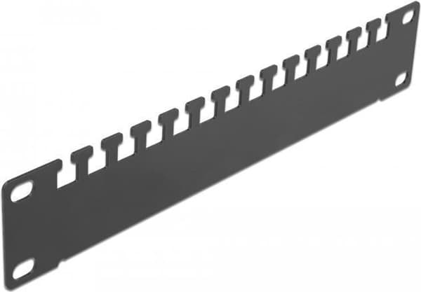 Delock - kabelstyringsskinne - rackmonterbar - sort - 1U - 25,4 cm (10")
