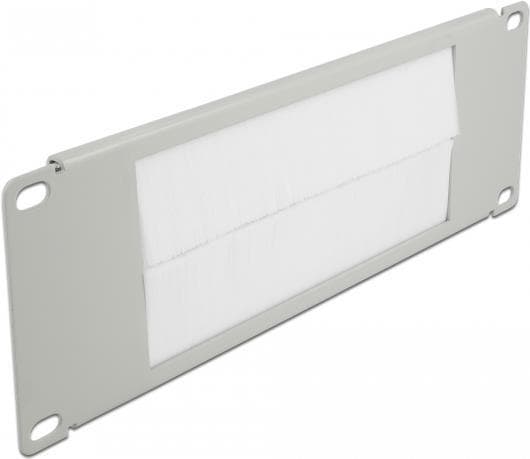 DeLOCK - Kabelstyringspanel med børste - Grå - 2U - 25,4 cm (10") (66535)